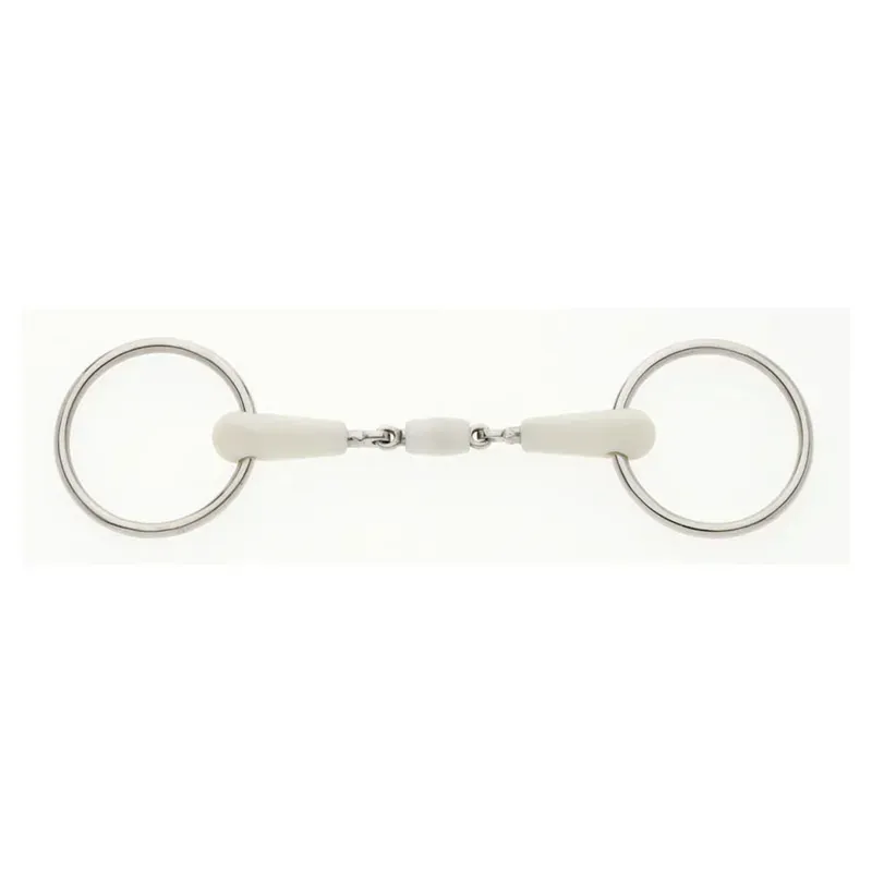 Lorina Flexi Peanut Joint Loose Ring Snaffle in White