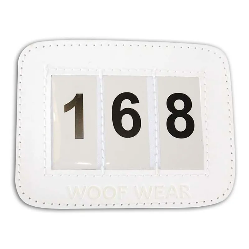 Woof Wear Bridle Number Holder - White