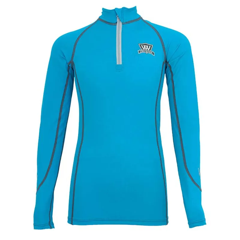 Woof Wear Young Rider Pro Performance Riding Shirt - Turquoise