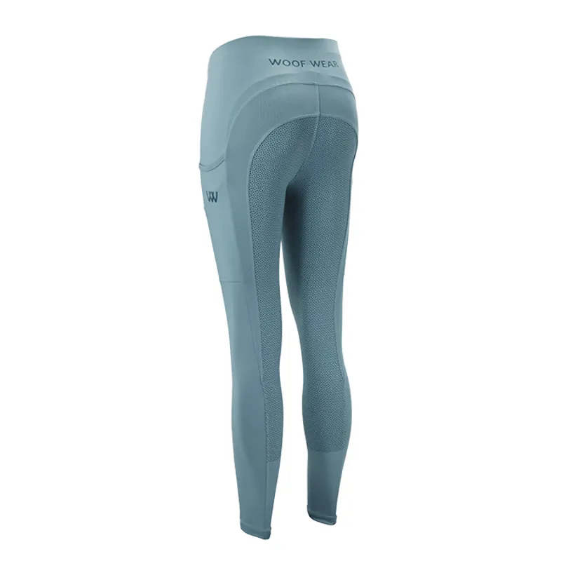 Woof Wear Young Rider Pro Tights - Mineral Blue-1