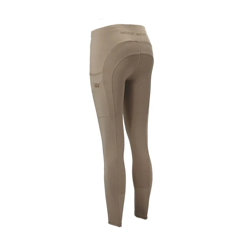 Woof Wear Young Rider Pro Tights - Stone-1