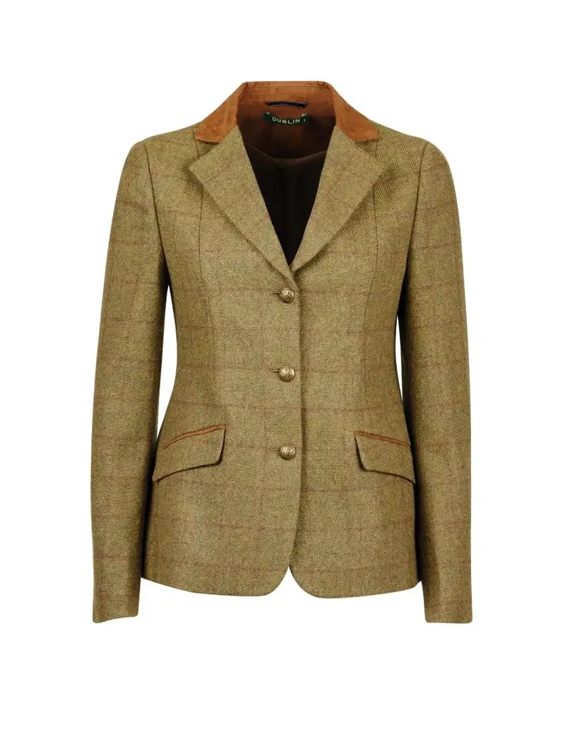 Dublin Albany Tweed Suede Collar Tailored Childrens Jacket - Brown