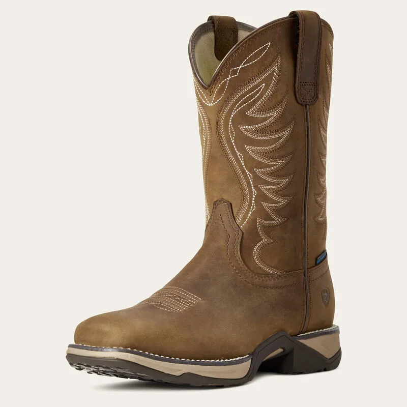 Ariat Anthem Waterproof Western Boot - Distressed Brown-1
