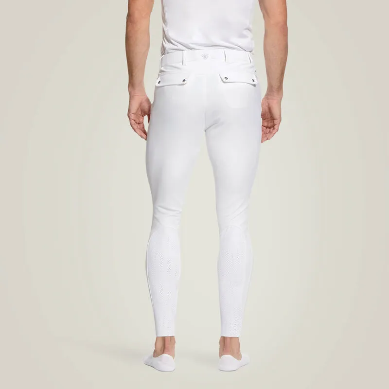 Ariat Tri Factor Grip Knee Patch Breech - White-1