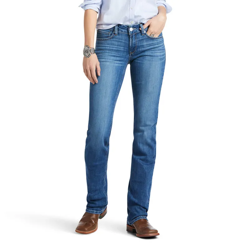 Ariat R.E.A.L. Mid Rise Arrow Fit Catherine Straight Jean - Maine