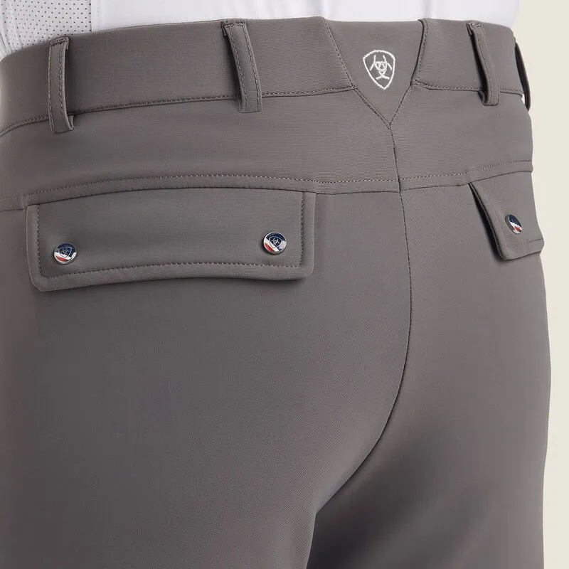 Ariat Tri Factor Grip Knee Patch Breech - Plum Grey-4