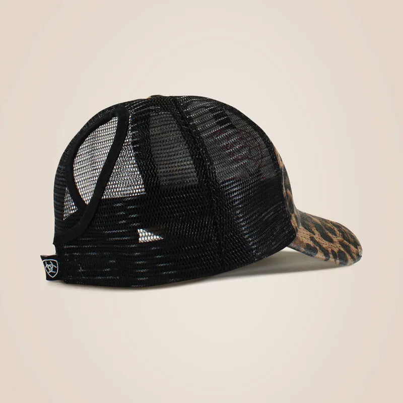 Ariat Embossed Logo Cheetah Print Cap-1