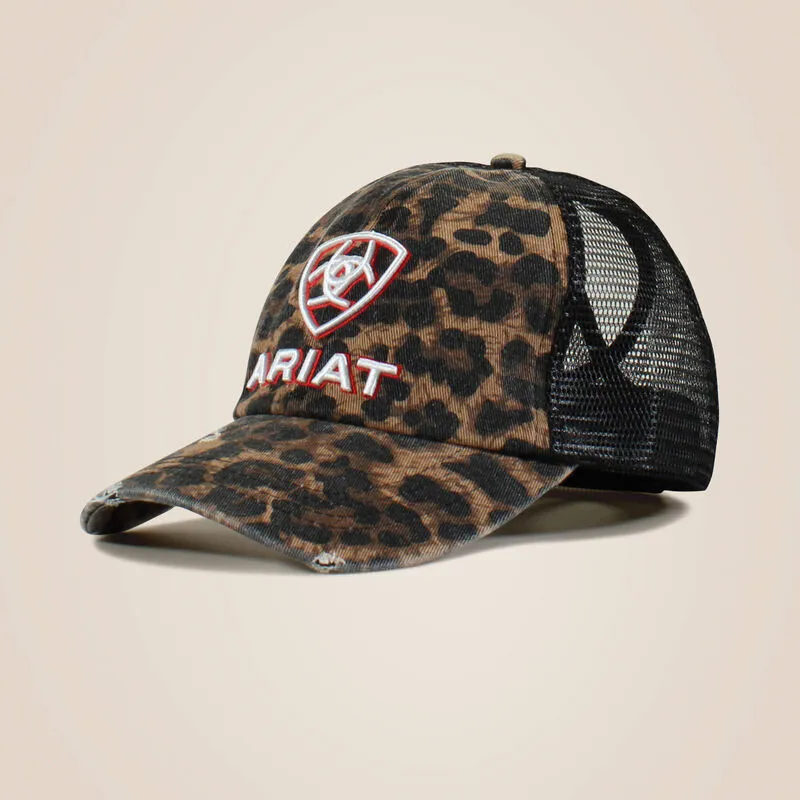 Ariat Embossed Logo Cheetah Print Cap