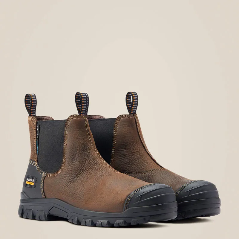 Ariat Treadfast Chelsea Waterproof Steel Toe Work Boot - Dark Brown-6