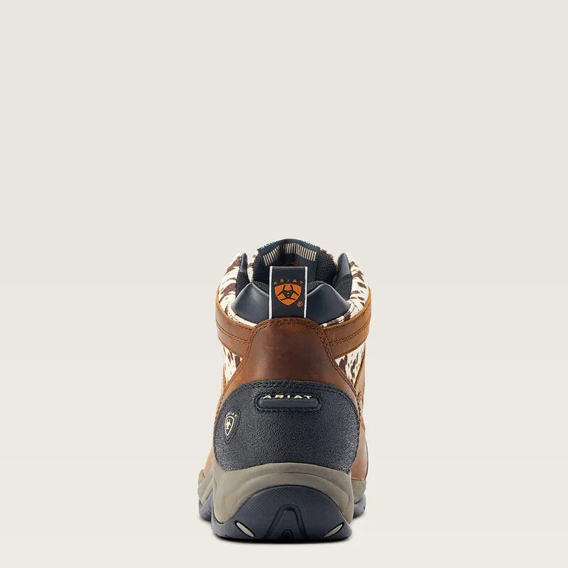 Ariat Terrain Waterproof Boot - Distressed Brown/Speckled Cow Print-2