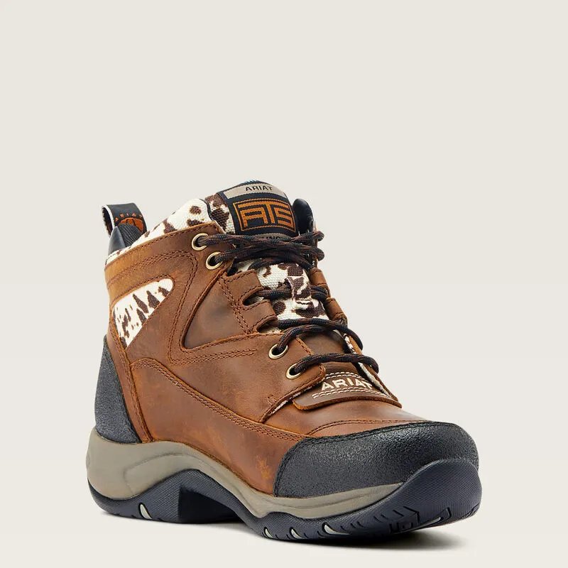 Ariat Terrain Waterproof Boot - Distressed Brown/Speckled Cow Print-3