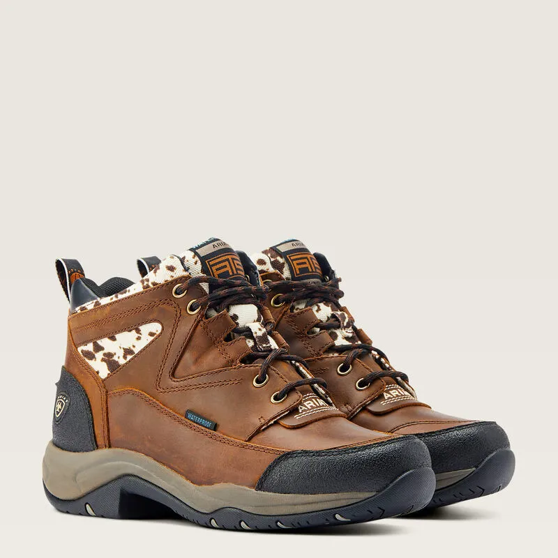 Ariat Terrain Waterproof Boot - Distressed Brown/Speckled Cow Print-6
