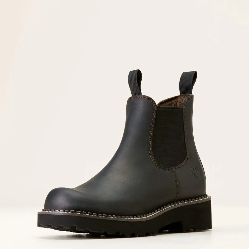 Ariat Fatbaby Twin Gore Chelsea Boot - Black Deertan/Black Gore