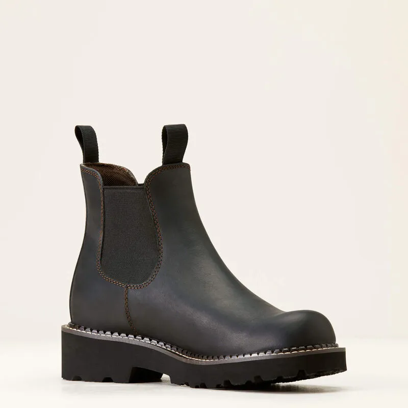 Ariat Fatbaby Twin Gore Chelsea Boot - Black Deertan/Black Gore-3