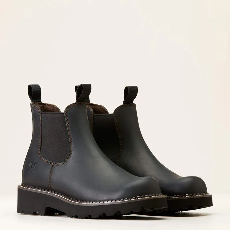Ariat Fatbaby Twin Gore Chelsea Boot - Black Deertan/Black Gore-6