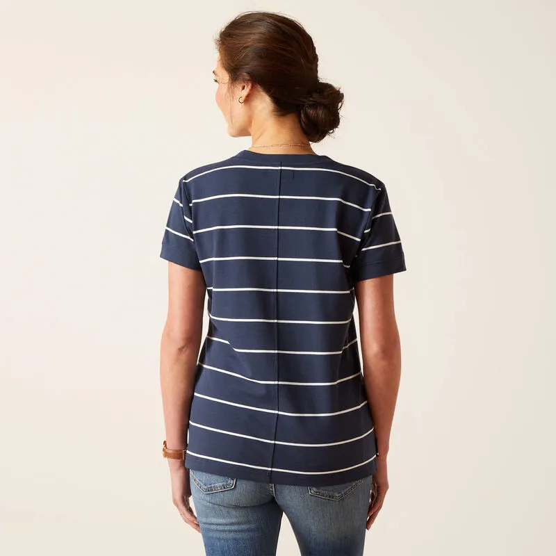 Ariat Fairford T-Shirt - Navy Stripe-1