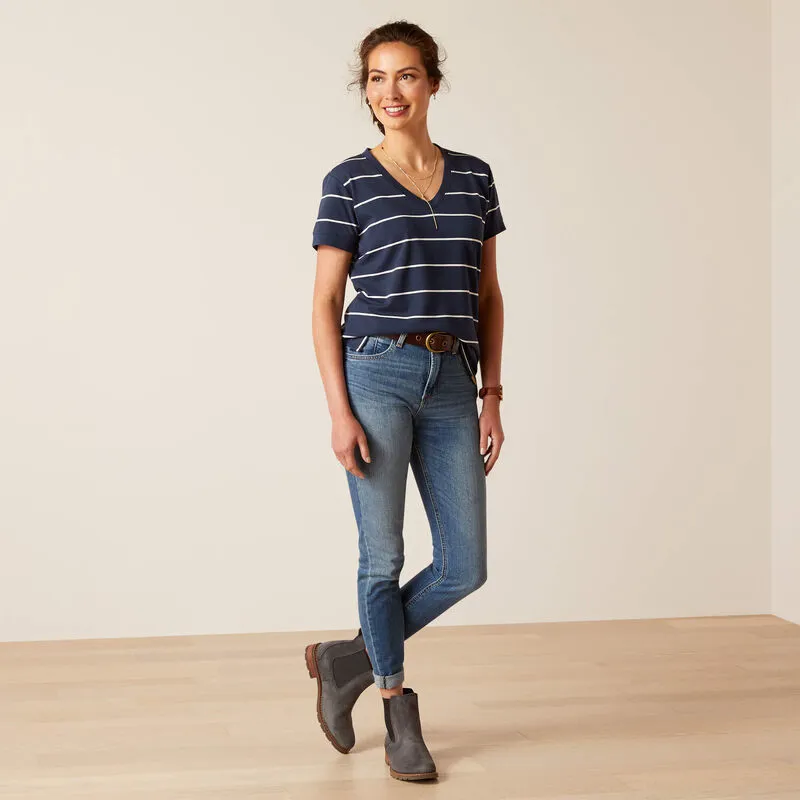 Ariat Fairford T-Shirt - Navy Stripe-3