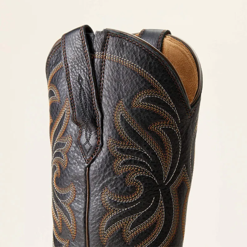 Ariat Heritage J Toe Western Boot - Black Deertan-6