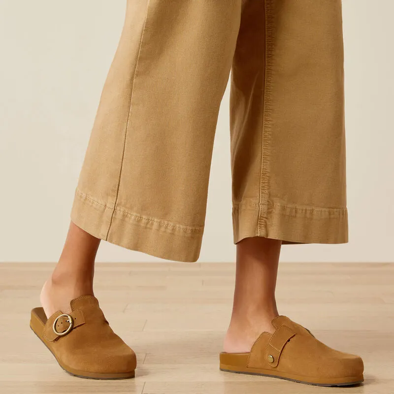 Ariat Ultra High Rise Countryside Wide Leg Crop Jeans - French Khaki-5