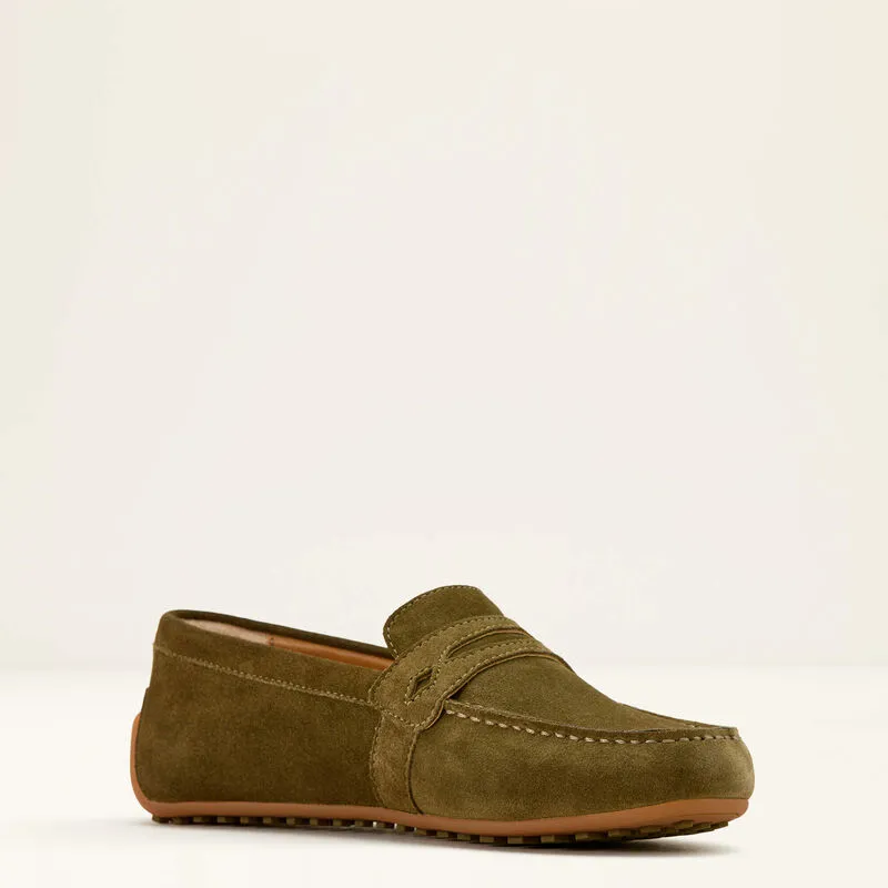 Ariat Selene Driving Moc Womens - Dark Olive Suede-3
