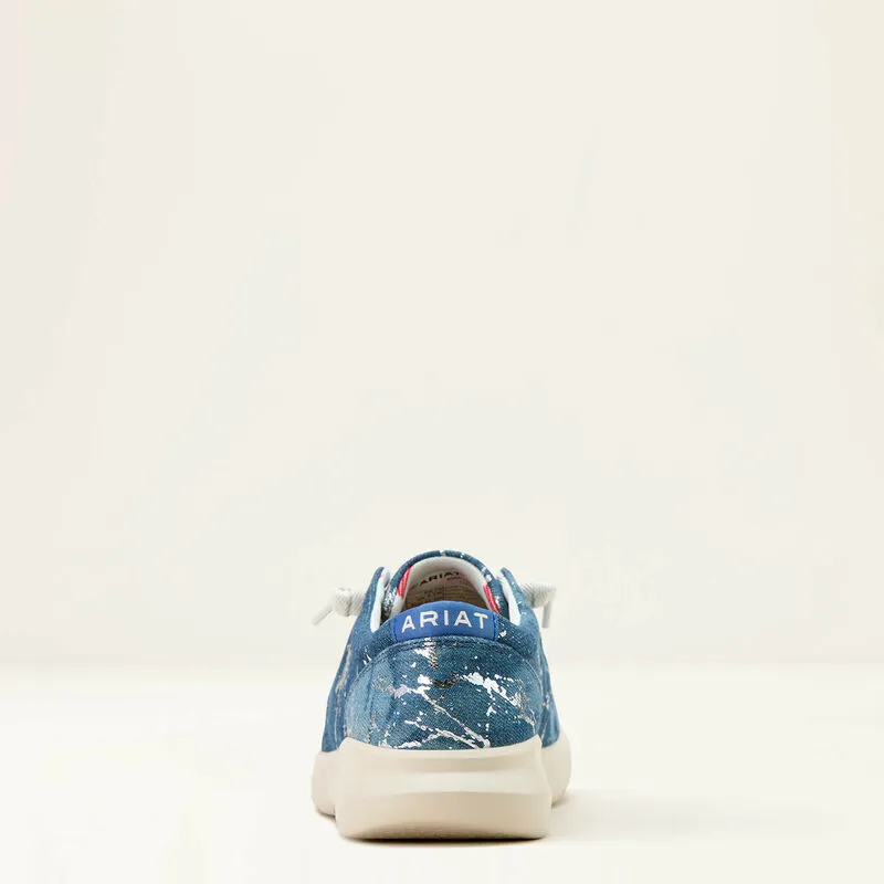Ariat Hilo Casual Shoe - Silver Splatter Denim-1