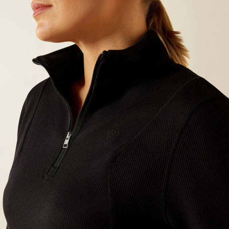 Ariat Lucent 1/4 Zip Baselayer - Black-2