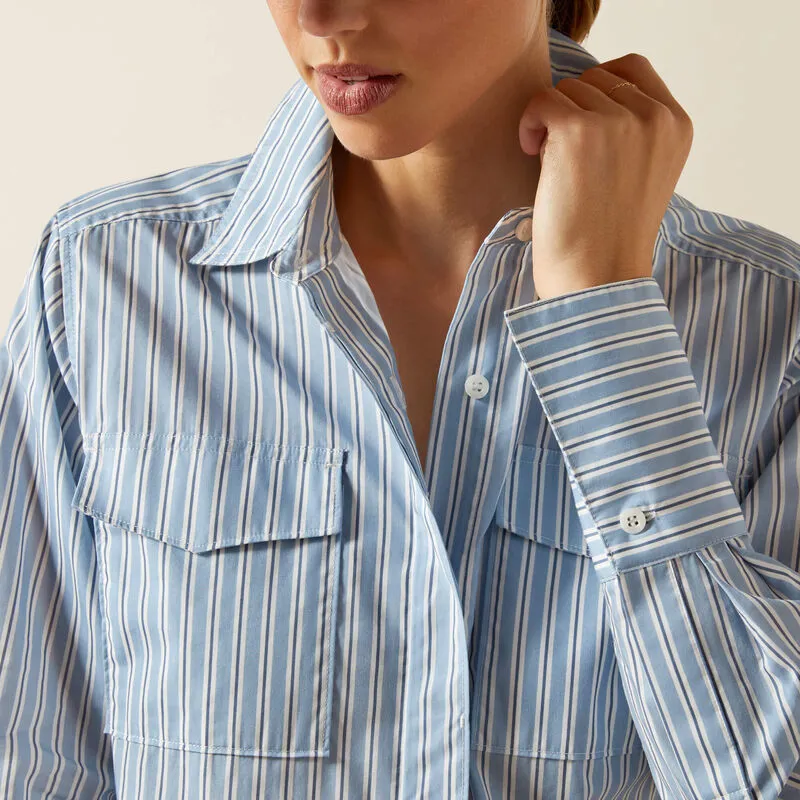 Ariat Wolseley Shirt - Blue Stripe-1
