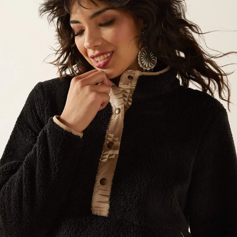 Ariat Berber Snap Front Sweatshirt - Black-2