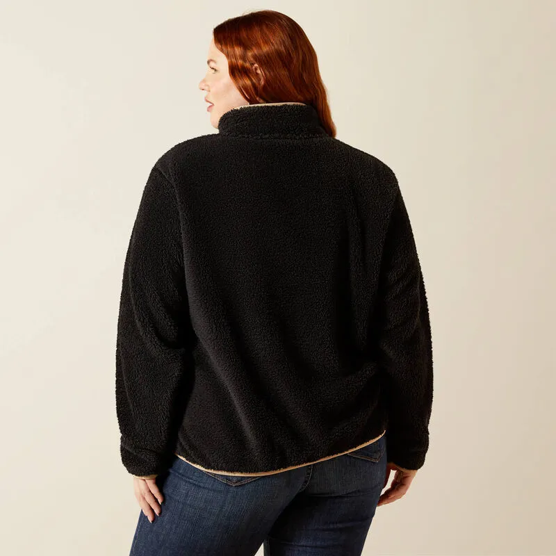 Ariat Berber Snap Front Sweatshirt - Black-4