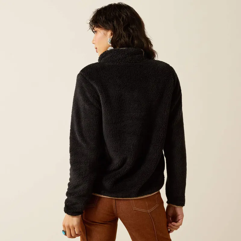 Ariat Berber Snap Front Sweatshirt - Black-1