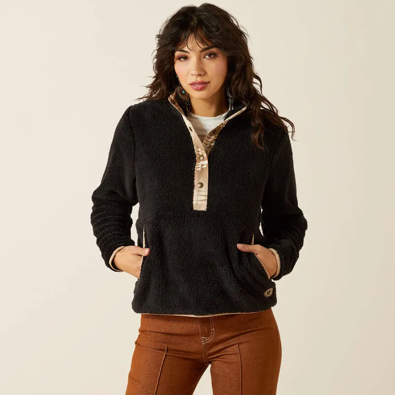 Ariat Berber Snap Front Sweatshirt - Black