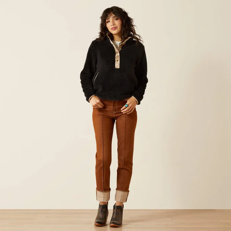Ariat Berber Snap Front Sweatshirt - Black-5