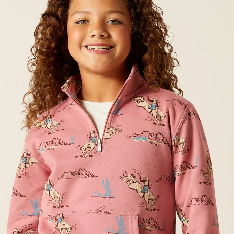 Ariat Bronc Scene 1/4 Zip Sweatshirt-3