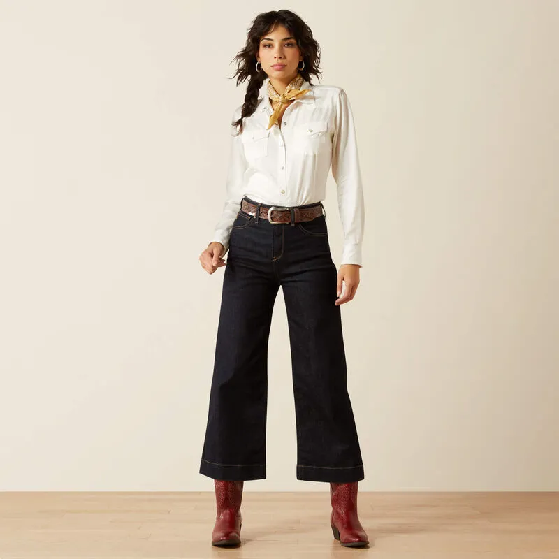 Ultra High Rise Countryside Wide Leg Jean - Rinse