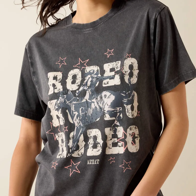 Ariat Star Spangled Rodeo T-Shirt - Charcoal Mineral Wash-2