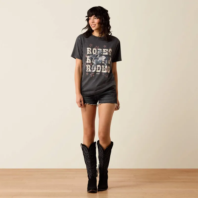 Ariat Star Spangled Rodeo T-Shirt - Charcoal Mineral Wash-3