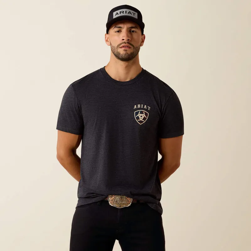 Ariat Men's American Bison Classic Fit T-Shirt - Charcoal Heather