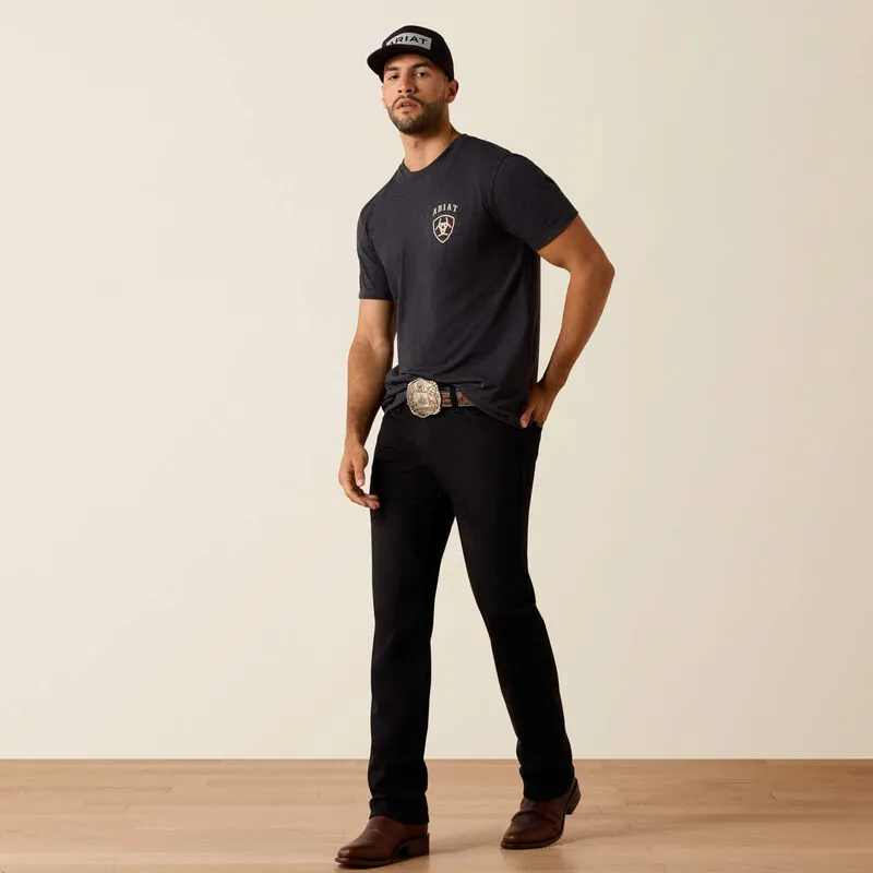 Ariat Men's American Bison Classic Fit T-Shirt - Charcoal Heather-4