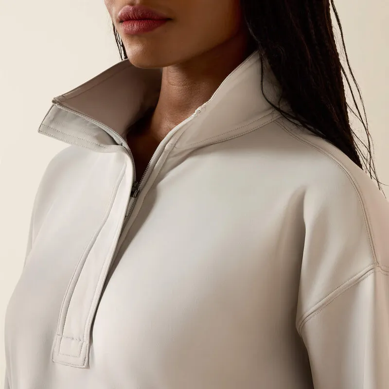 Breeze Logo 1/2 Zip Sweatshirt - Quiet Grey-2