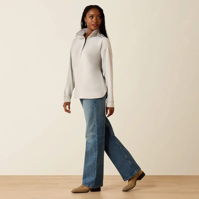 Breeze Logo 1/2 Zip Sweatshirt - Quiet Grey-3