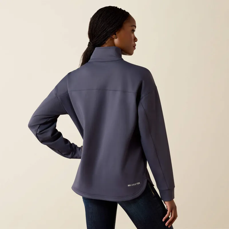 Ariat Breeze Logo 1/2 Zip Sweatshirt - Ombre Blue-1