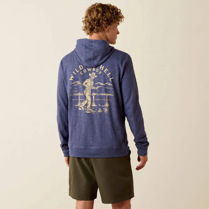 Ariat Men's Lightweight Retro Hoodie - Nightshadow-1