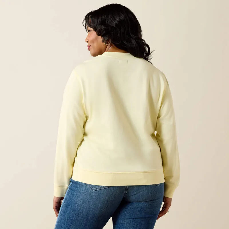 Ariat Women's Essential Crew Sweatshirt - Pear Sorbet-3