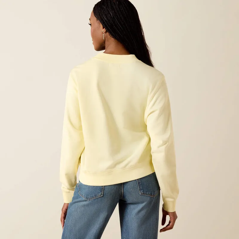 Ariat Women's Essential Crew Sweatshirt - Pear Sorbet-1
