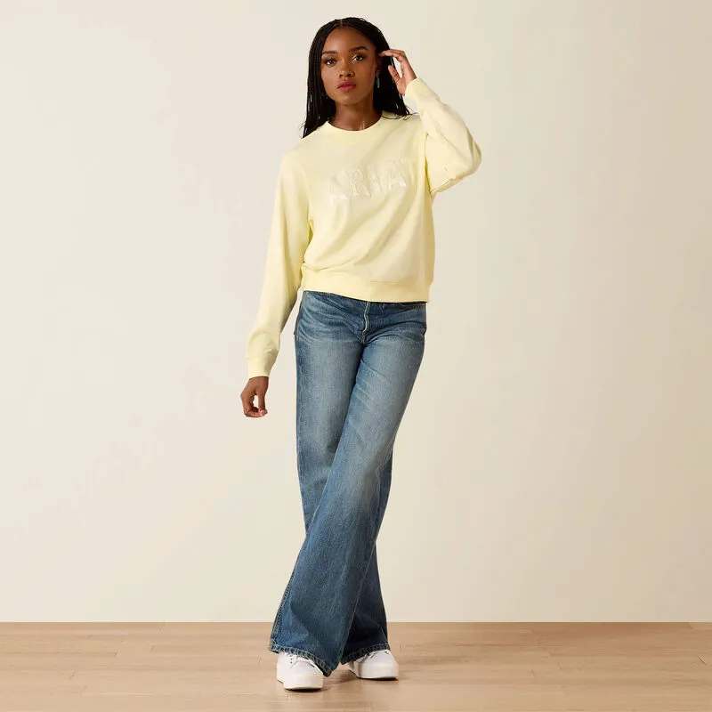Ariat Women's Essential Crew Sweatshirt - Pear Sorbet-5