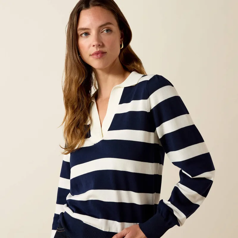 Ariat Langsett Sweater - Navy Stripe-2