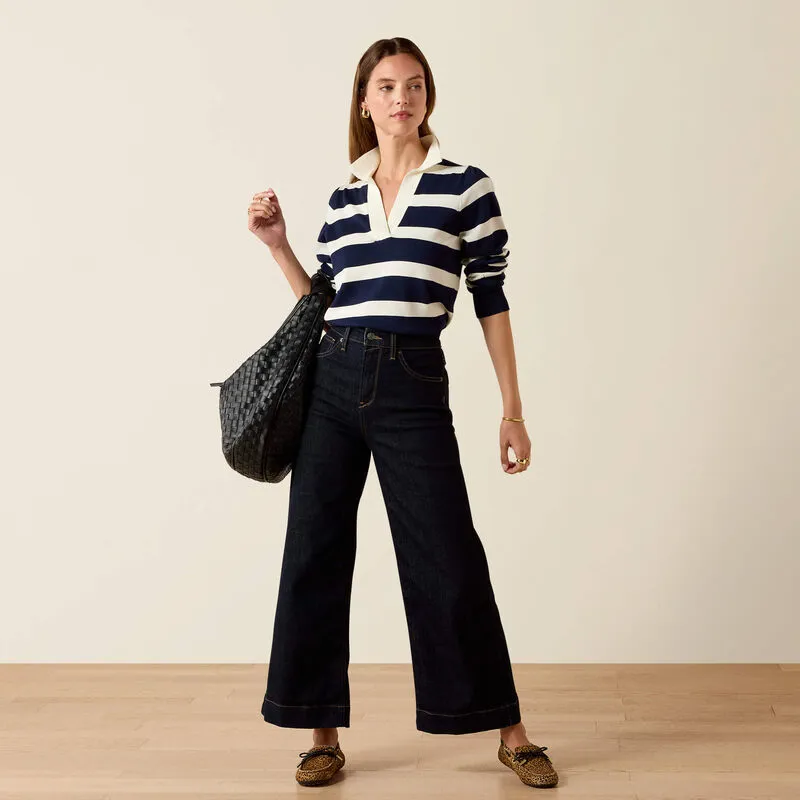 Ariat Langsett Sweater - Navy Stripe-4