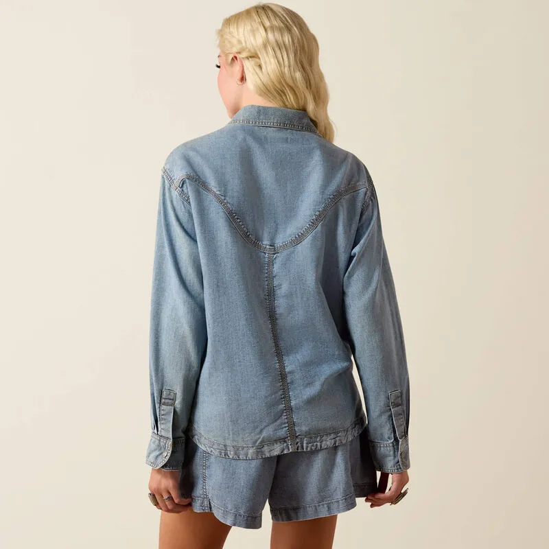 Ariat Bonfire Shirt Jacket - Medium Blue-1