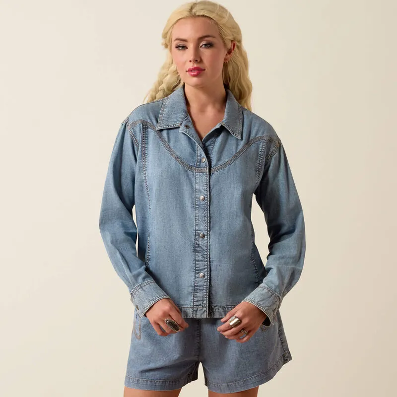 Ariat Bonfire Shirt Jacket - Medium Blue
