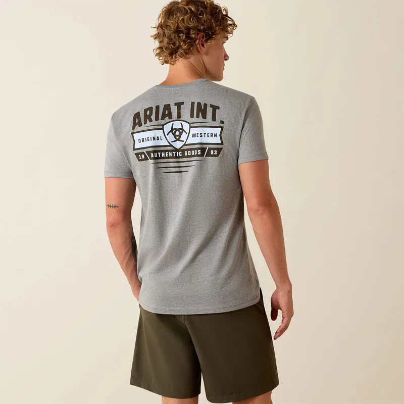 Ariat Ariat Banner Badge T-Shirt - Ice Berg-1